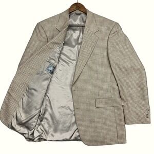 VTG Stafford Mens Houndstooth Wool Silk‎ Blend Sport Coat Blazer Jacket Size 41R
